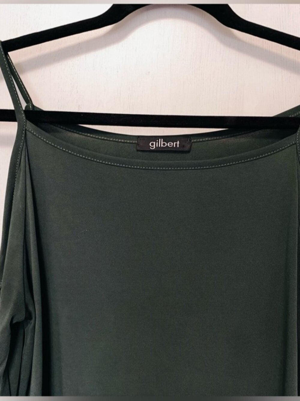 GILBERT Cold Shoulder Casual Dress in Green - Picture 4 of 13